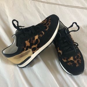 Pollini Size 8 Leopard sneaker